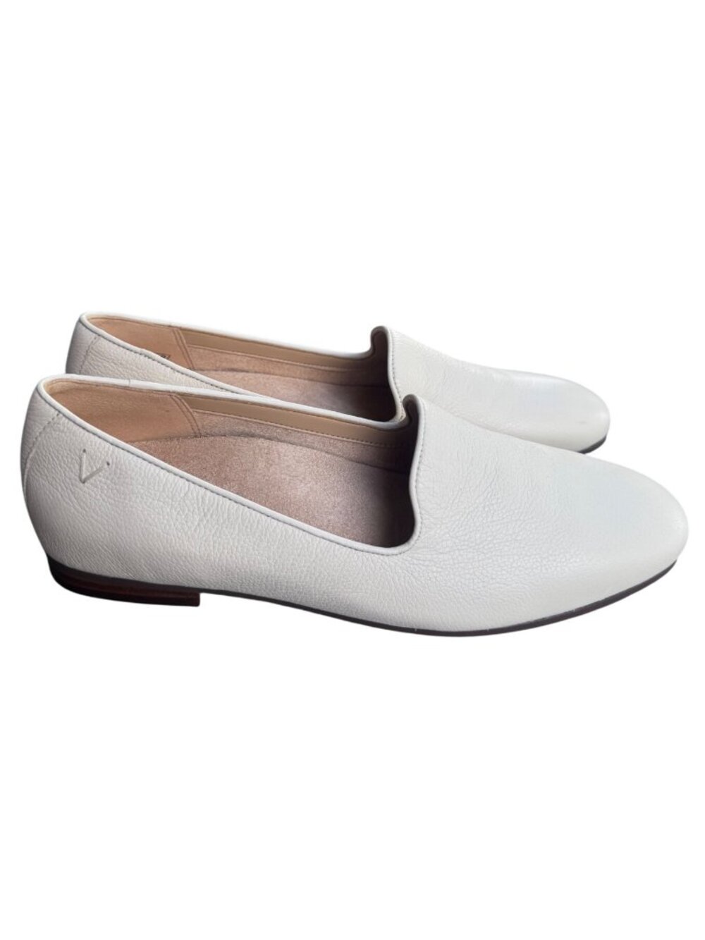 Vionic Willa II Ivory Leather Loafers Women's Size 7.5 Slip-On Comfort Shoes